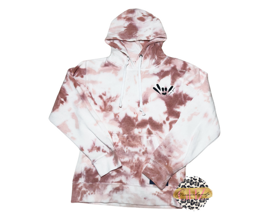 Tie-Dyed Fleece ILY Hoodie (PREORDER)