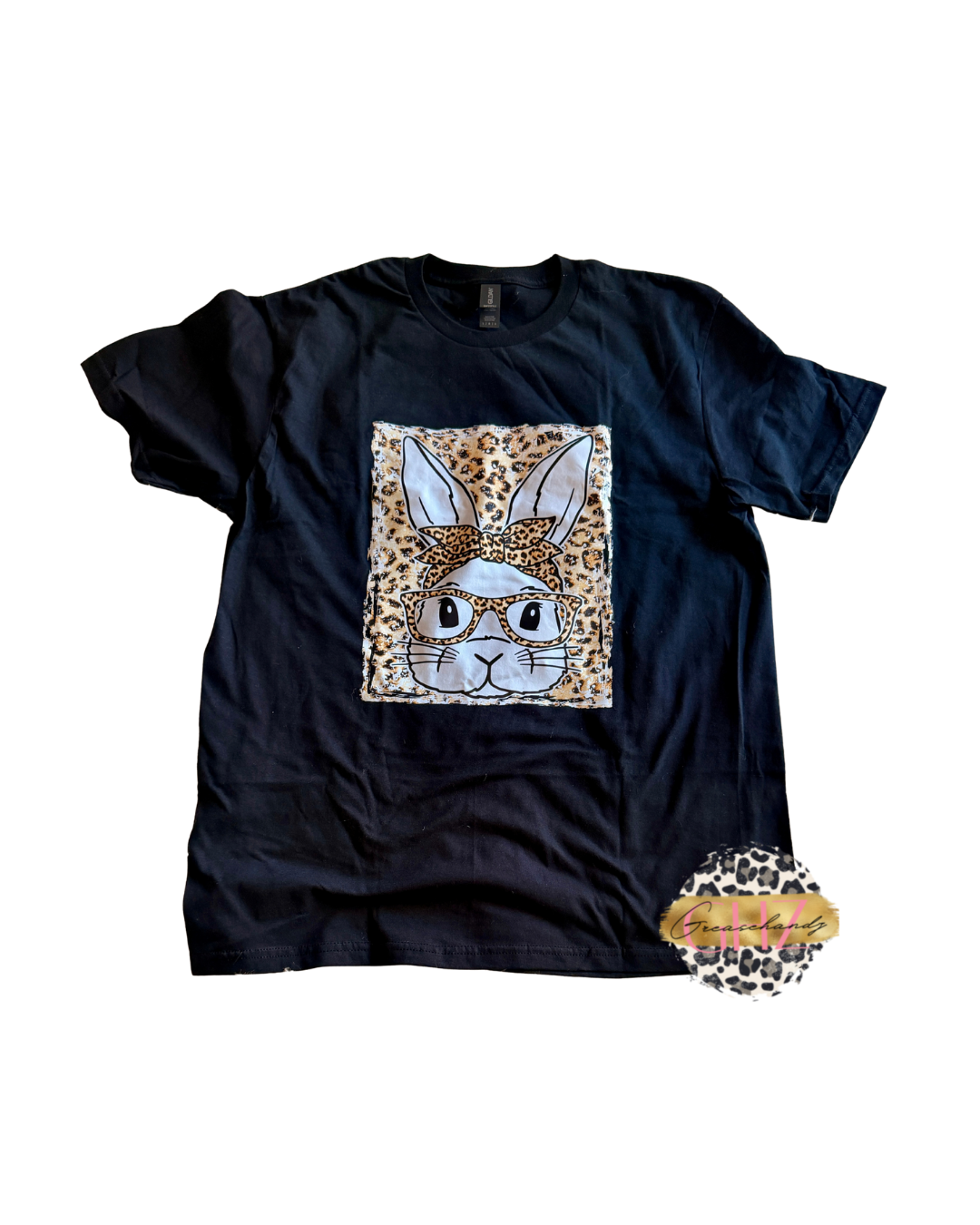 #10 Leopard bunny tshirt (L)