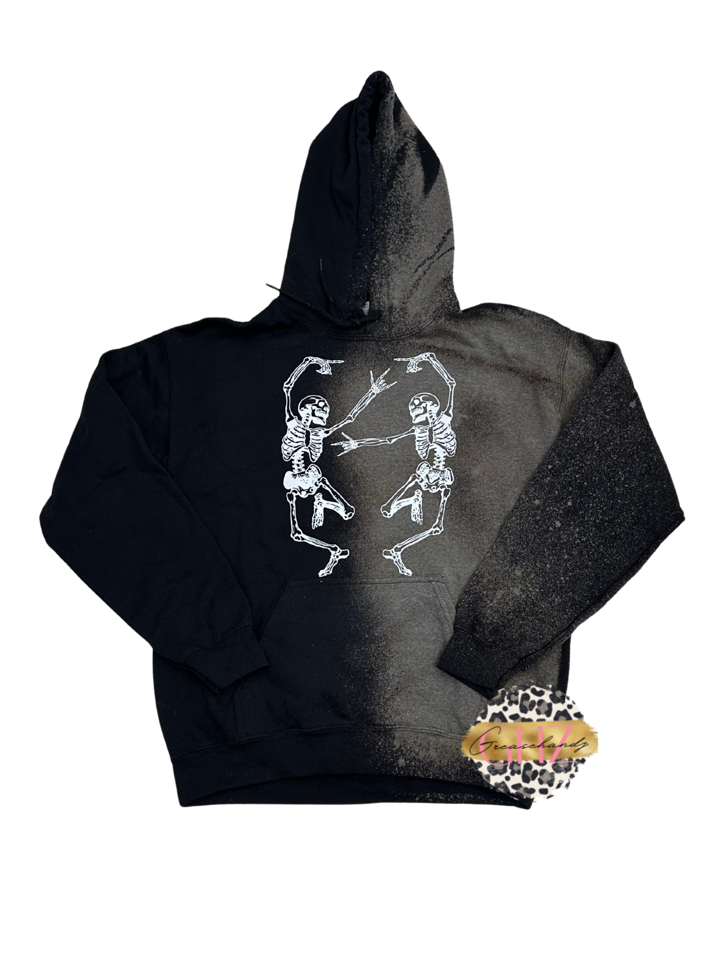 #111 skeleton i love you hoodie M