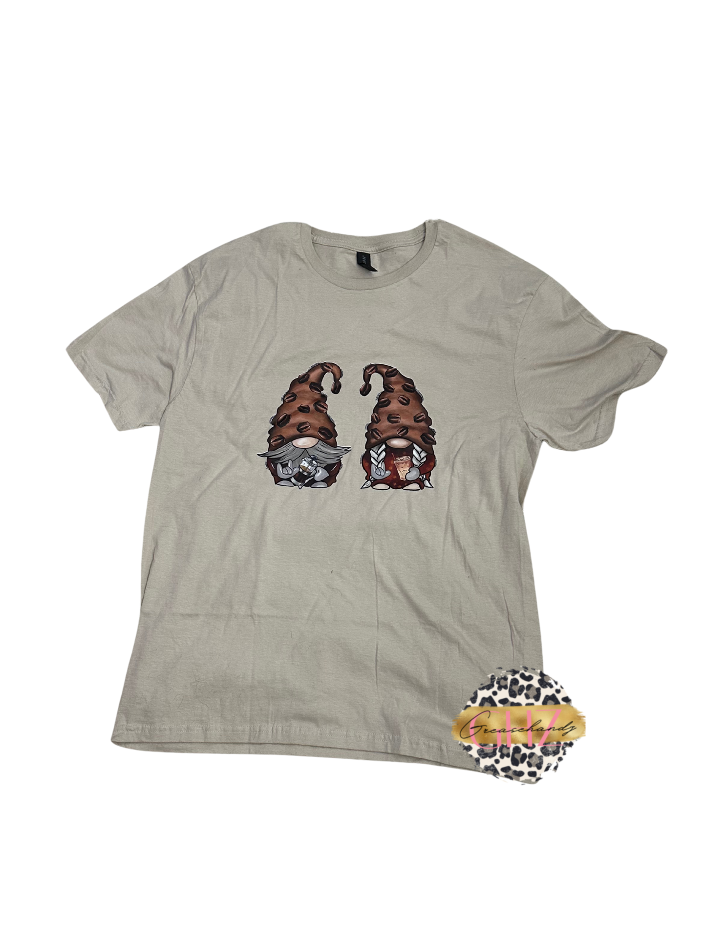#117 coffee gnomes t-shirt L
