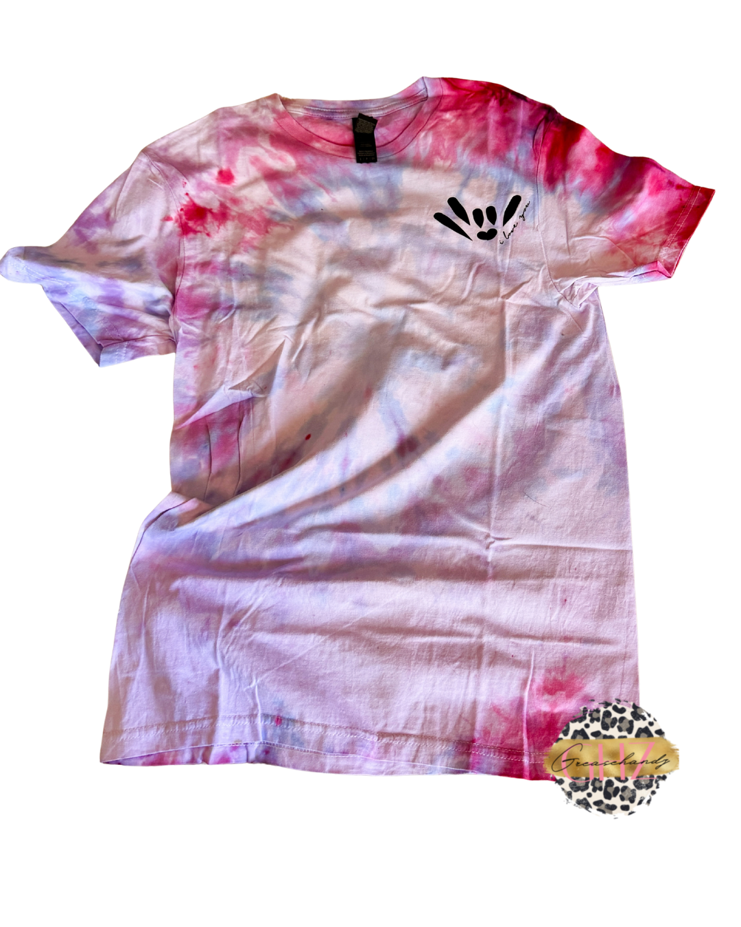 #11 tiedye ily asl tshirt (s)