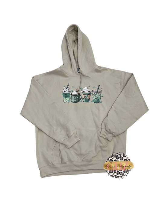 #124 st. pat drinks hoodie L