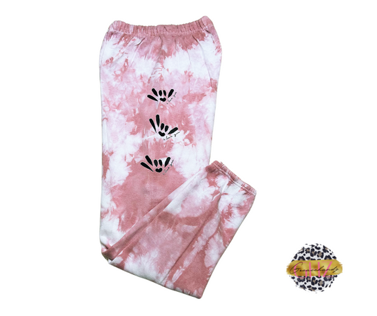 Tie-Dyed Fleece ILY Sweatpants (PREORDER)