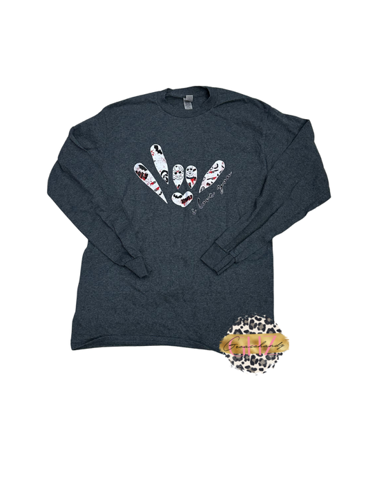 #132 ILY Horror long sleeve (L)