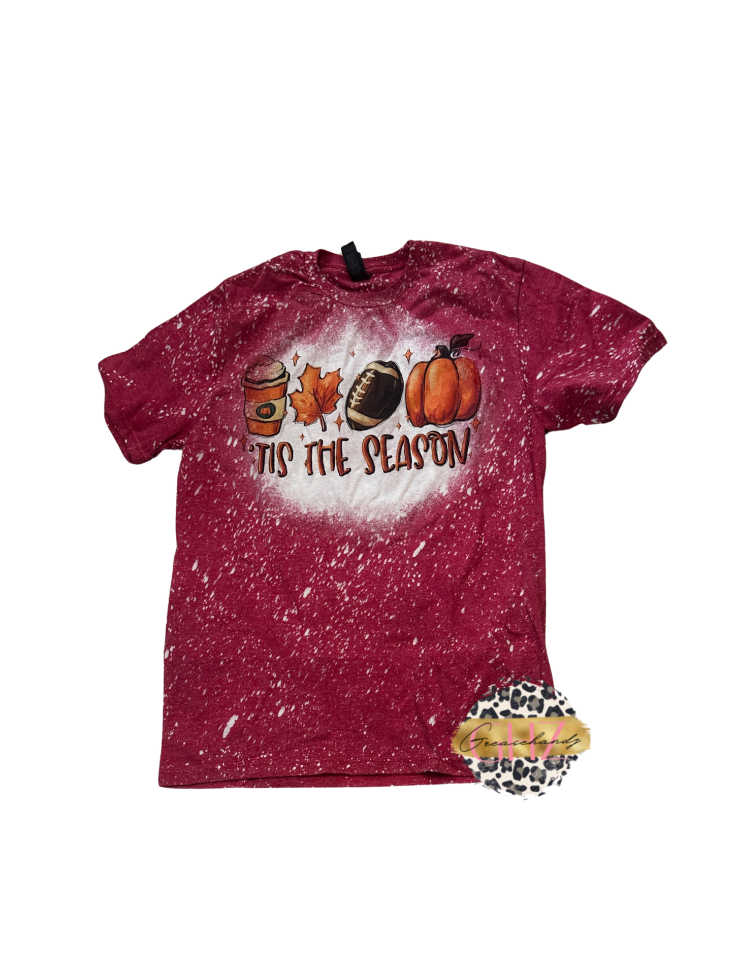 #136 'tis the season bleached tshirt (M)