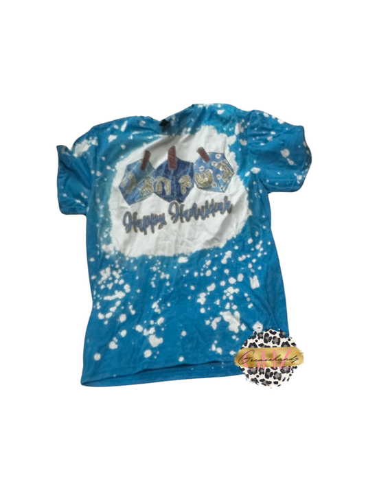 #140 Happy Hanukkah bleached (M)