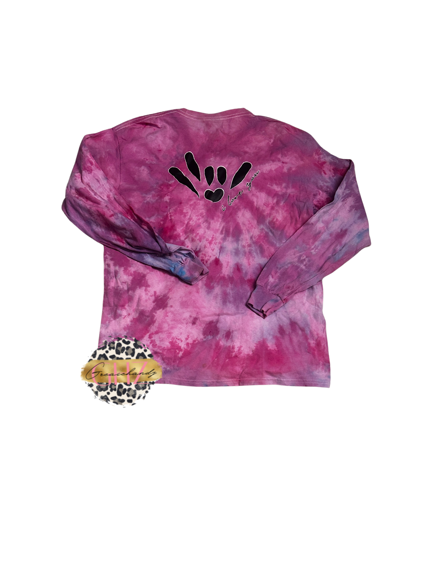 #186 PINK tie dye Long sleeve ASL (L)
