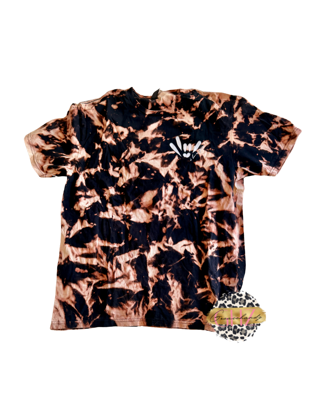#18 acid wash ily asl tshirt (L)