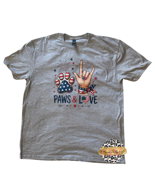 Paws and Love ILY T-shirt
