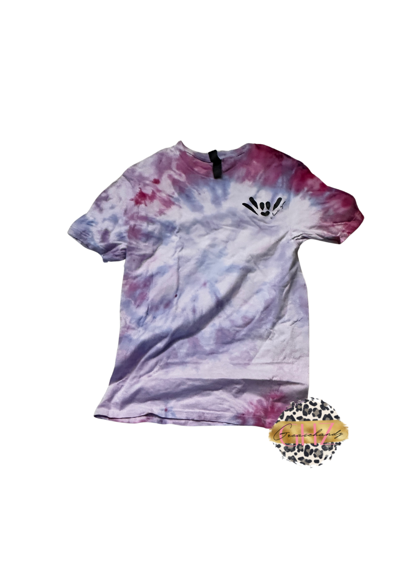 #20 tie dye tshirt i love you asl (No logo on back)(s)