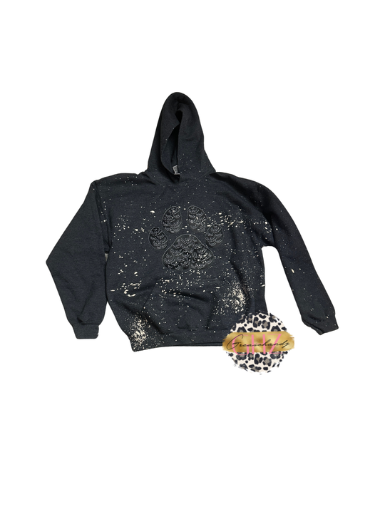 #211 Paw ILY asl Hoodie (L)