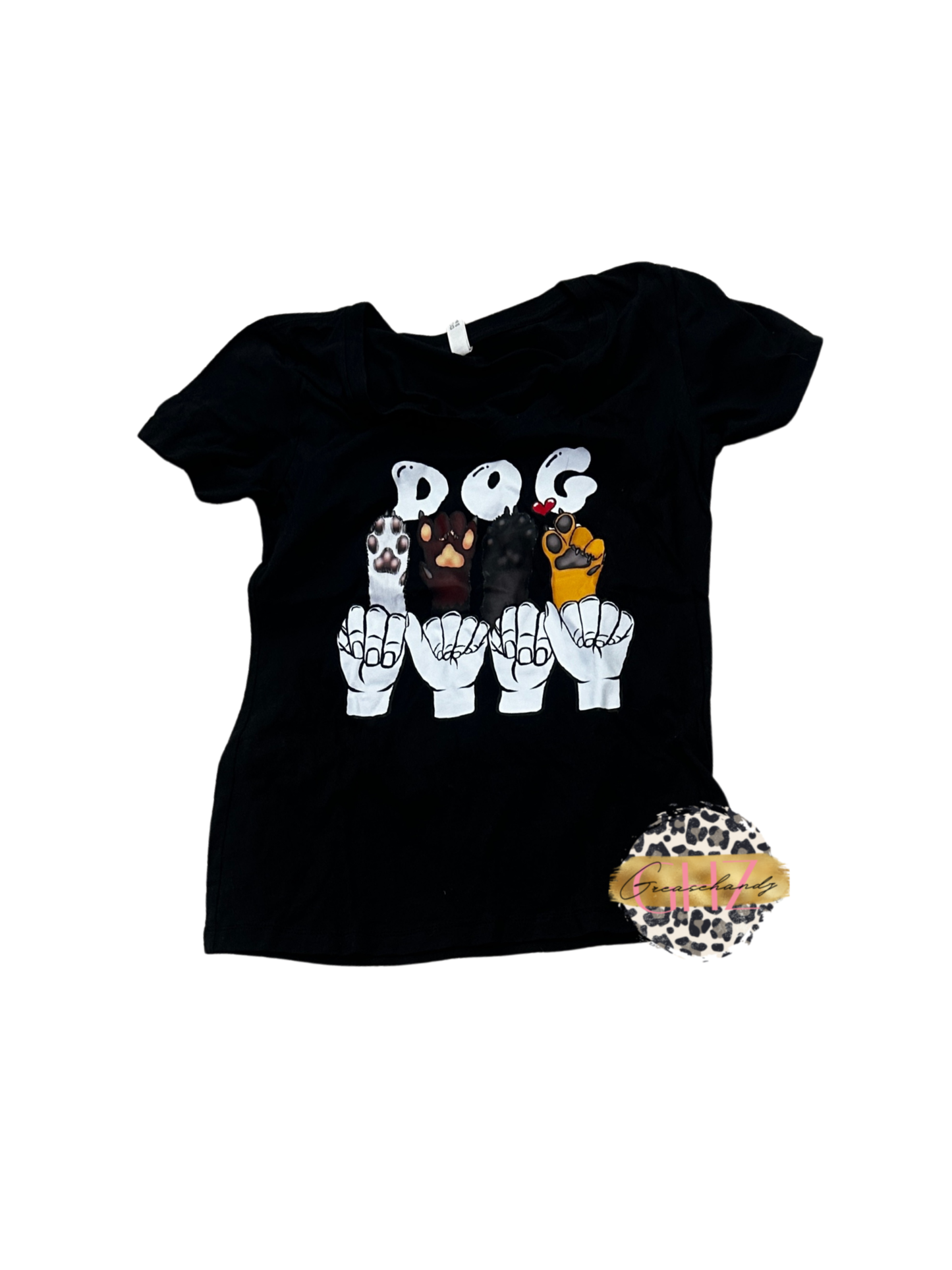 #238 dog mama asl tshirt (M)