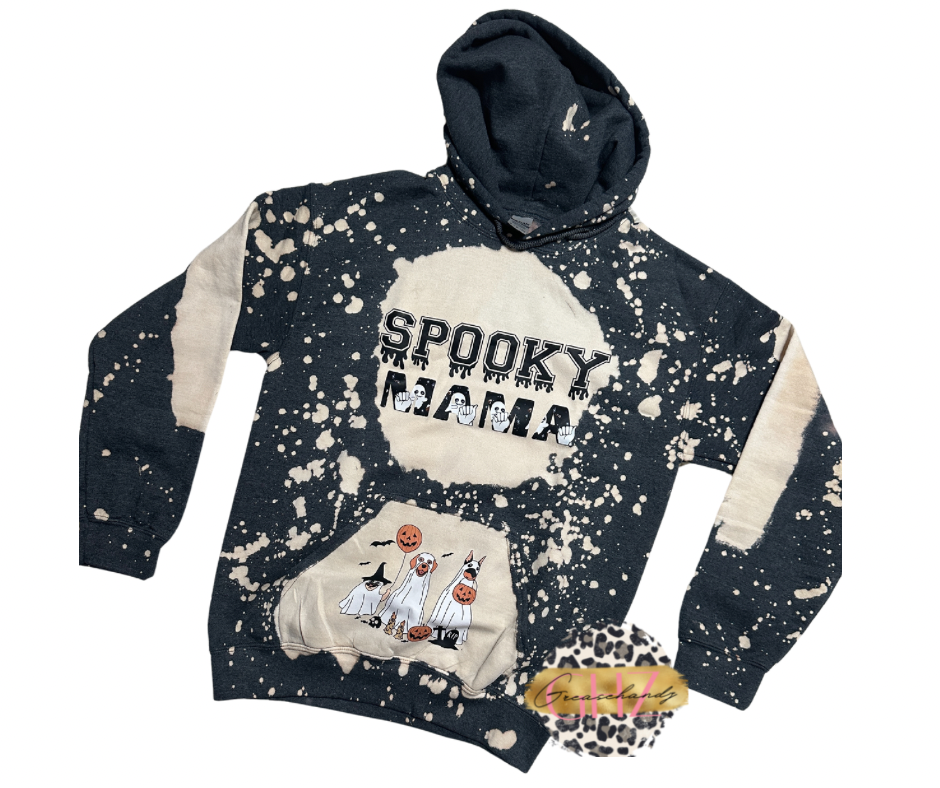 Spooky Mama Hoodie bleached #1