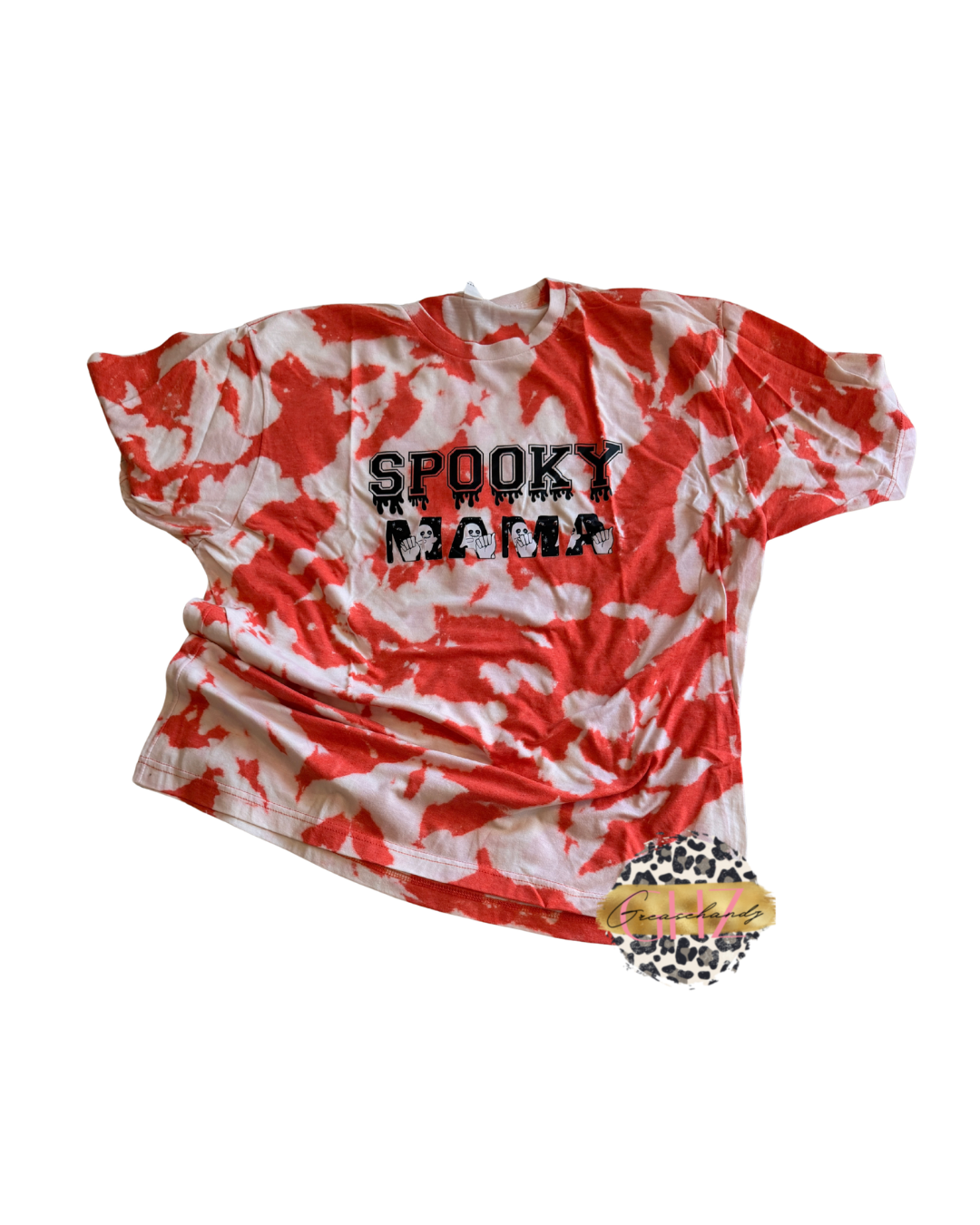 #23 spooky mama asl tiedye tshirt (XL)