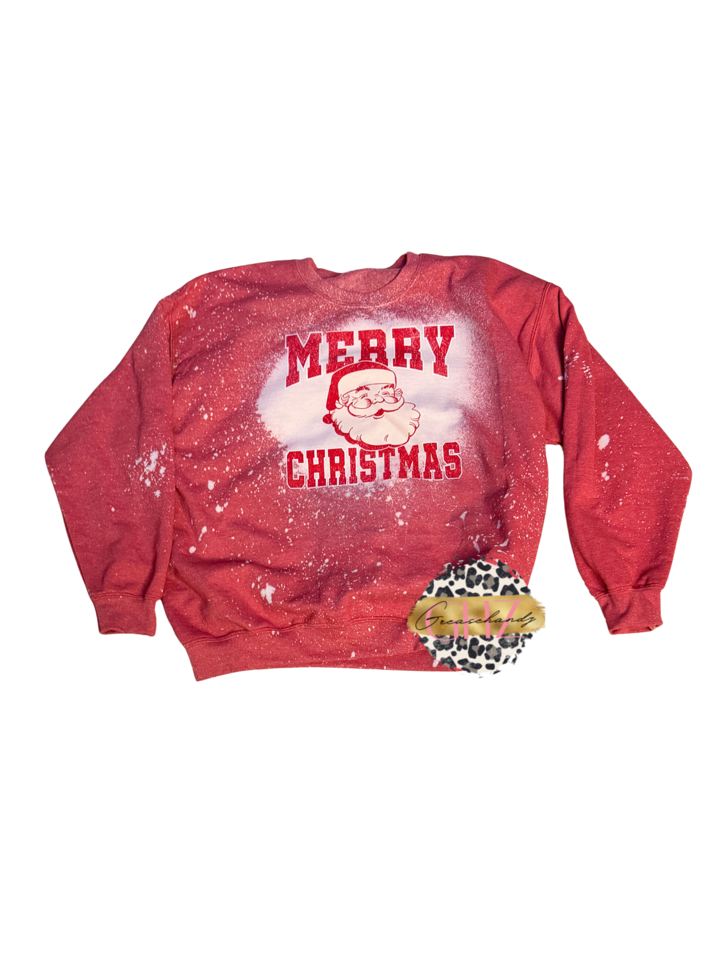 #245 Merry Christmas bleached sweatshirt (XL)