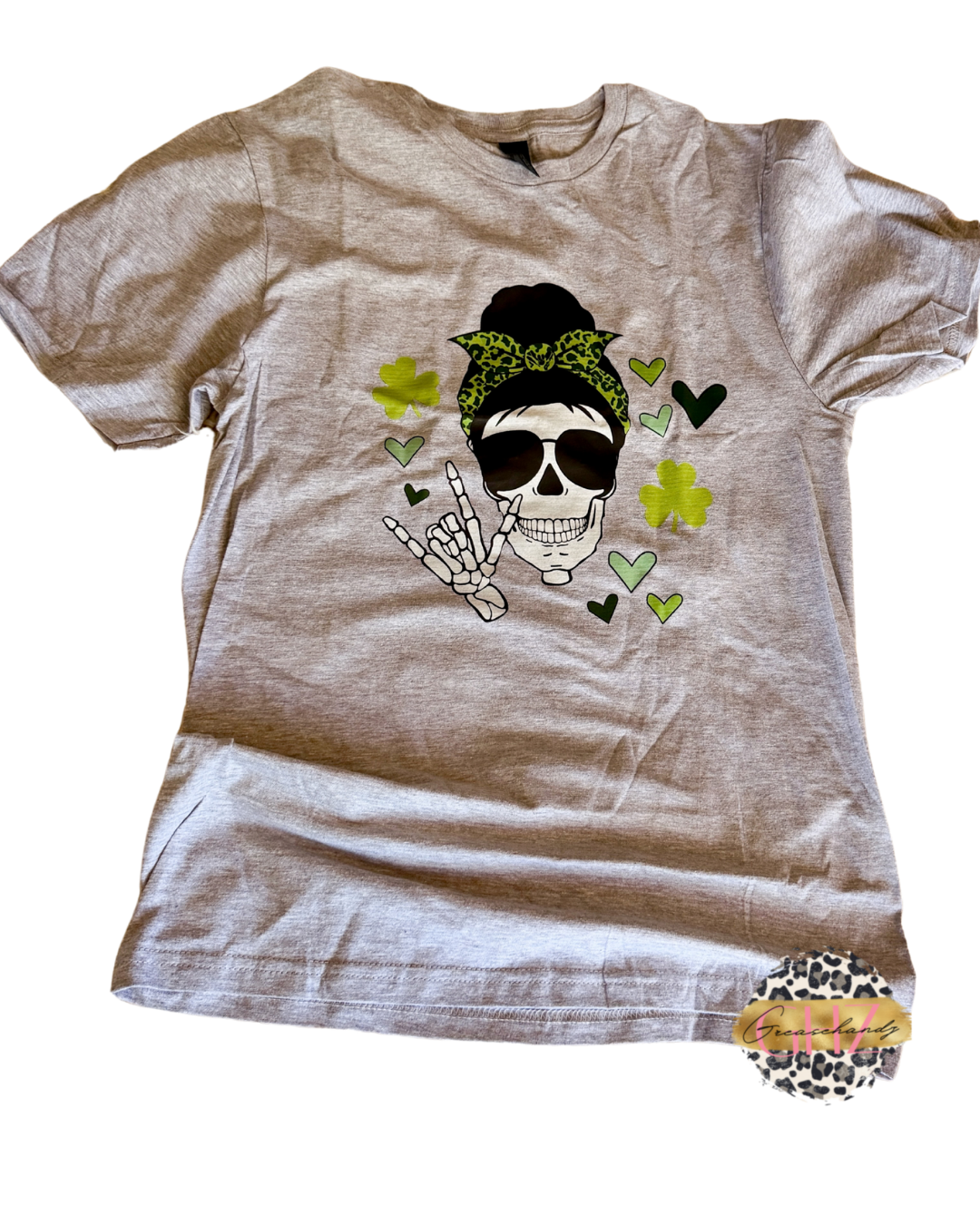 #24 st. patrick skull tshirt (s)