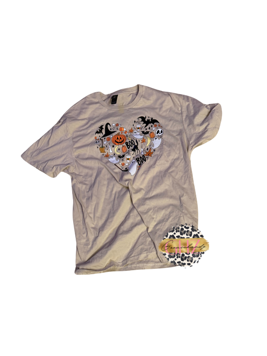#256 Boo Heart tshirt (L)