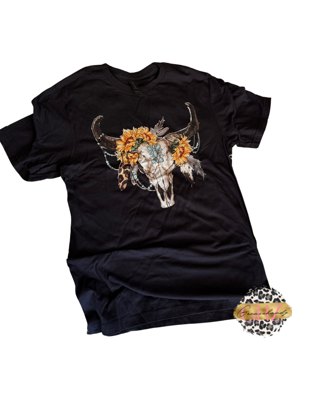 #26 Boho skull tshirt (s)