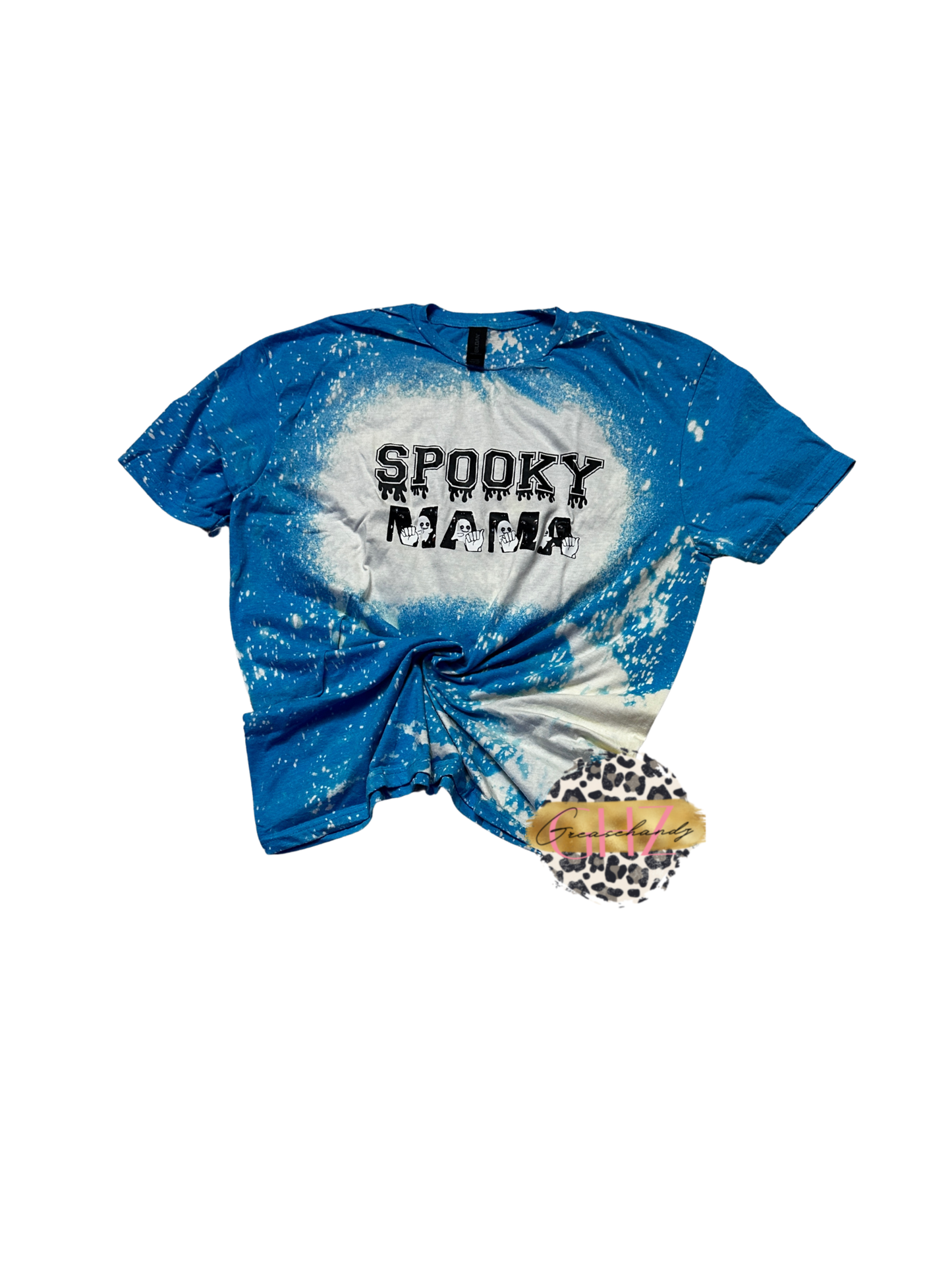 #28 spooky mama bleached tshirt (xl)