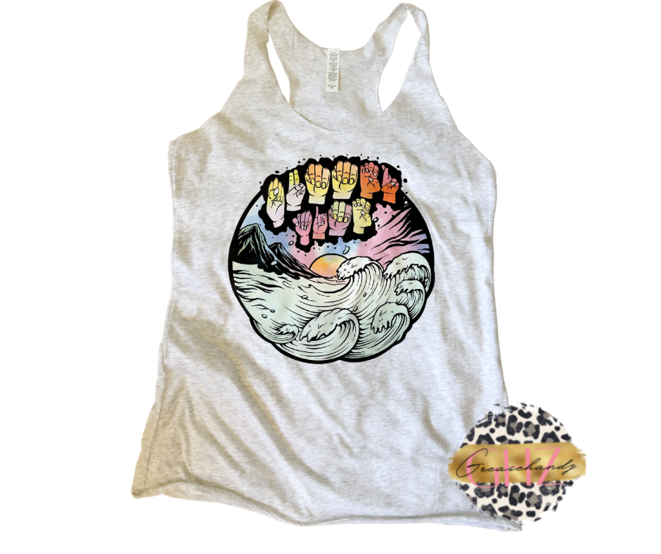 Summer time ASL Tank Top