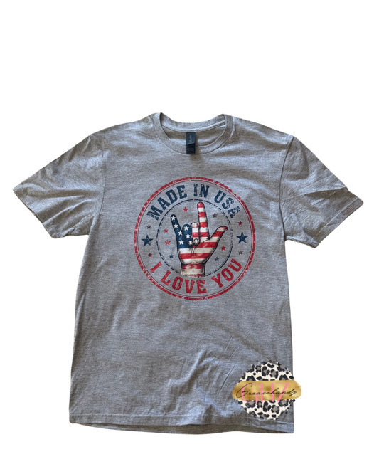 Made in USA ILY Tshirt