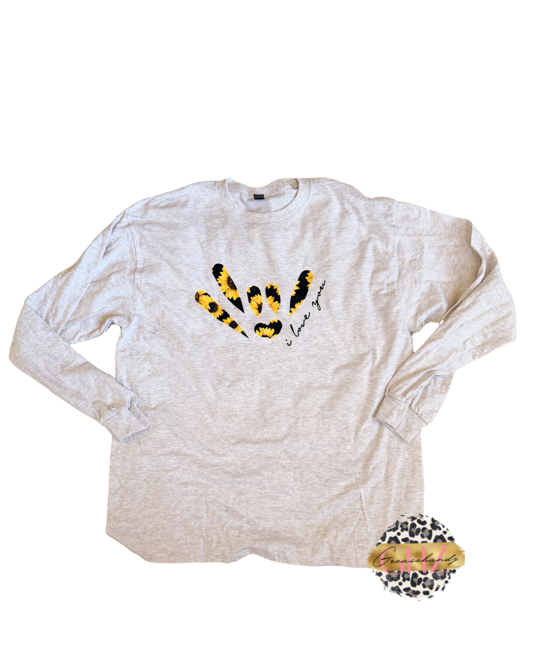 Sunflower I love you hand long sleeve