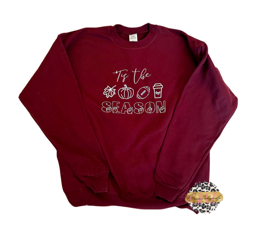 'tis the Season ASL Maroon Sweatshirt