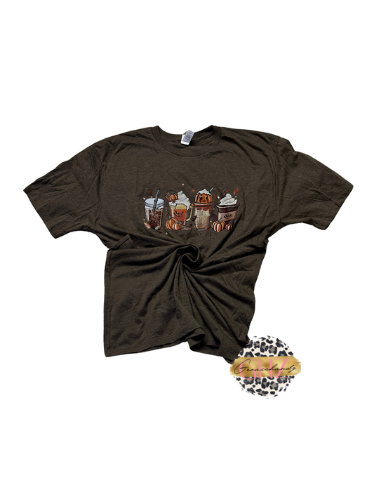 #30 pumpkin latte tshirt (S)(L)(xl)(3xl)