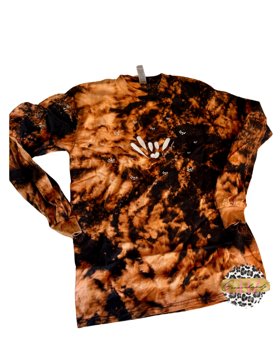 #32 Bleached ily asl stars longsleeve (s)