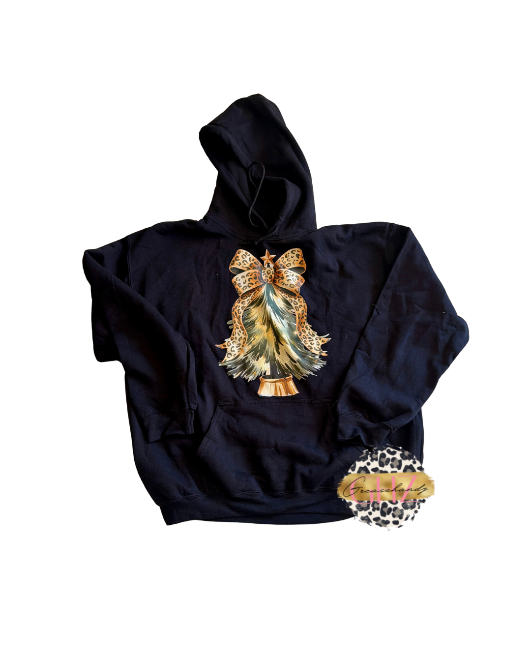 #32 trees and bows hoodie (XL)