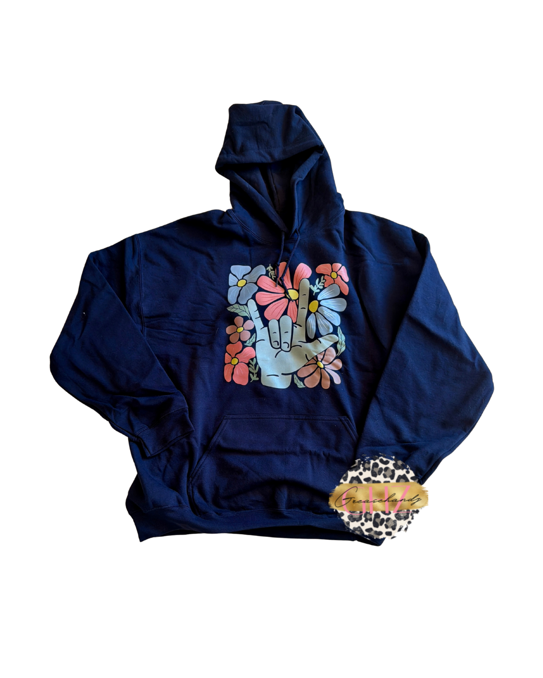 #34 ily asl boho hoodie (XL)