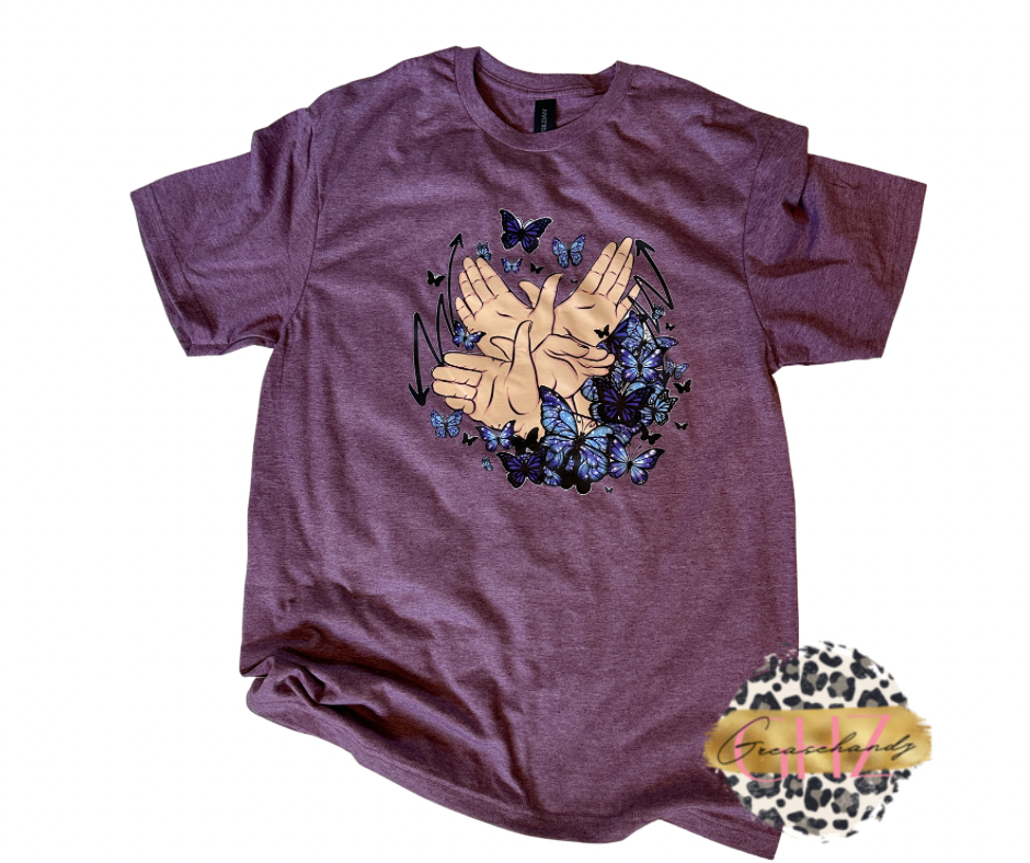 B for Butterfly ASL T-shirt