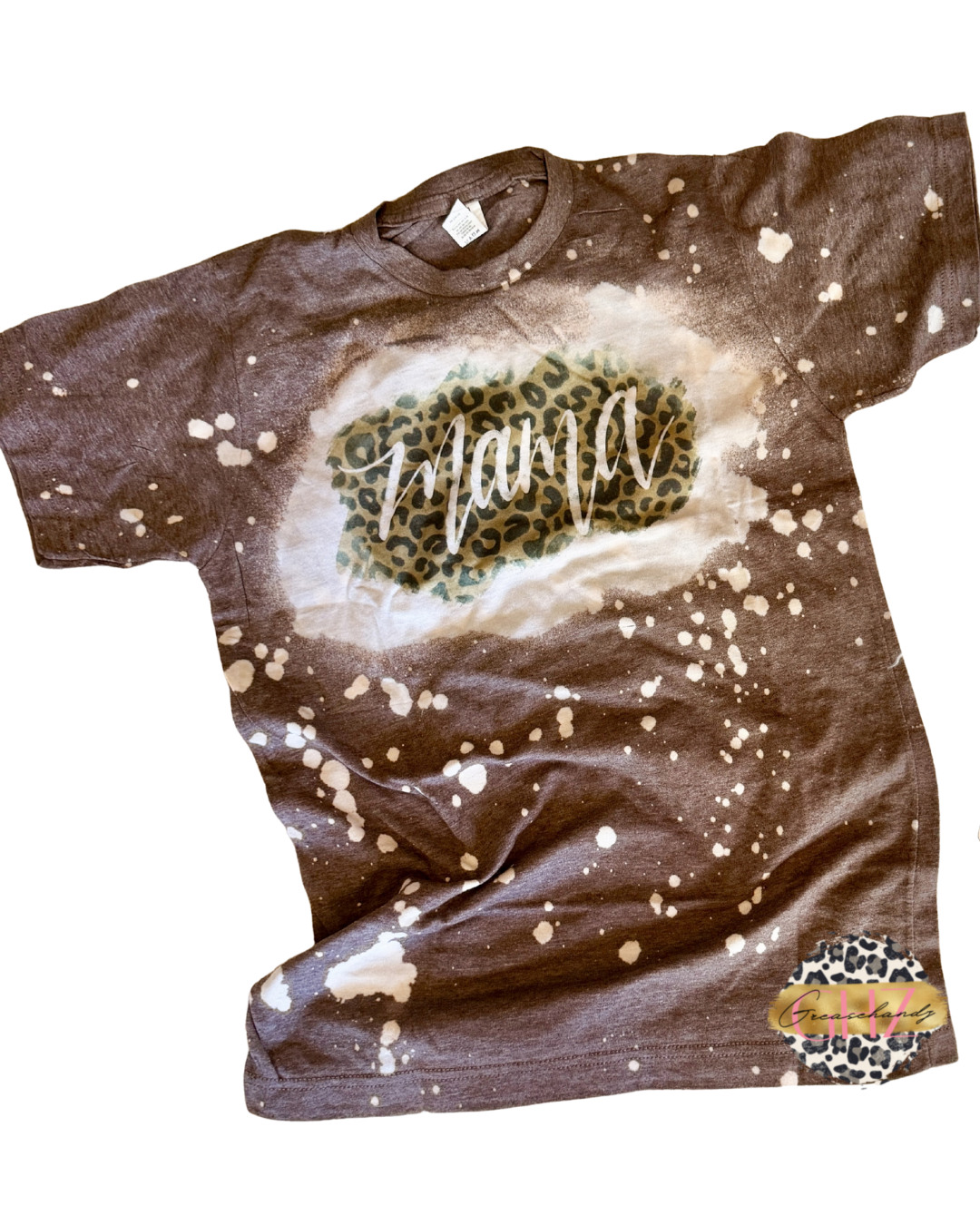 #42 Bleached mama leopard tshirt (s)