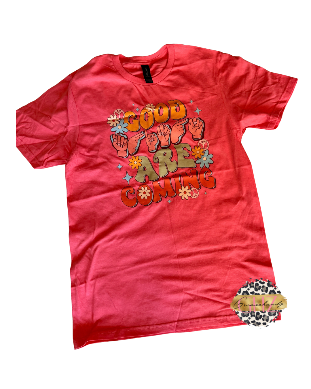 #45 good things coming asl tshirt (s)