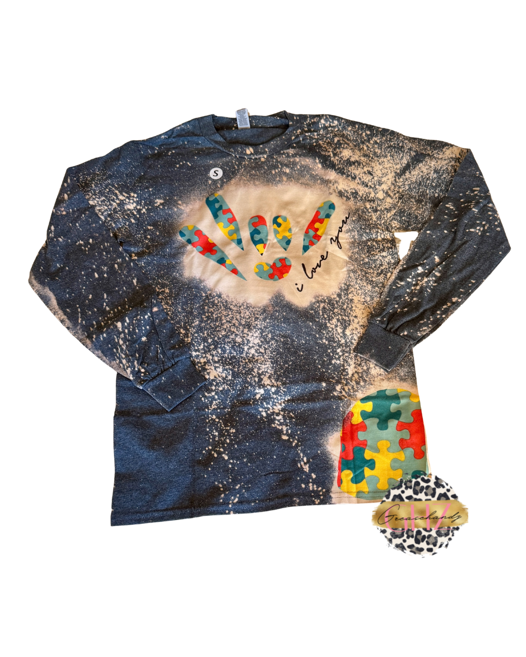 #51 Autism ILY ASL long sleeve (S) (X4)