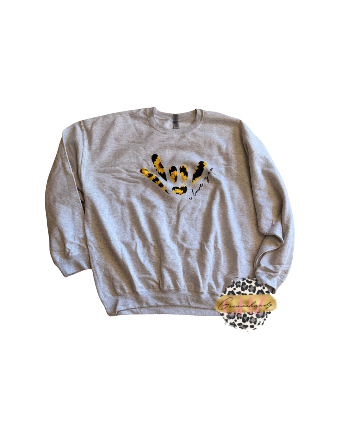#24 sunflower ily asl sweatshirt (2XL)
