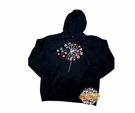 Valentine Blow heart hoodie