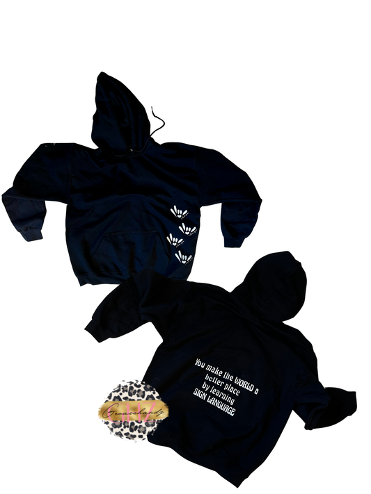 #5  better place asl hoodie (L)