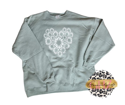 Sunflower heart sweatshirt