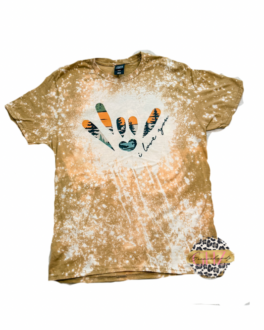 Bleached Hike ILY hand t-shirt (preorder)