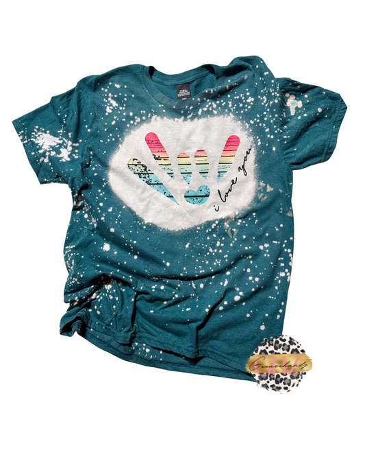Beach sunset ILY ASL Tee (Preorder)