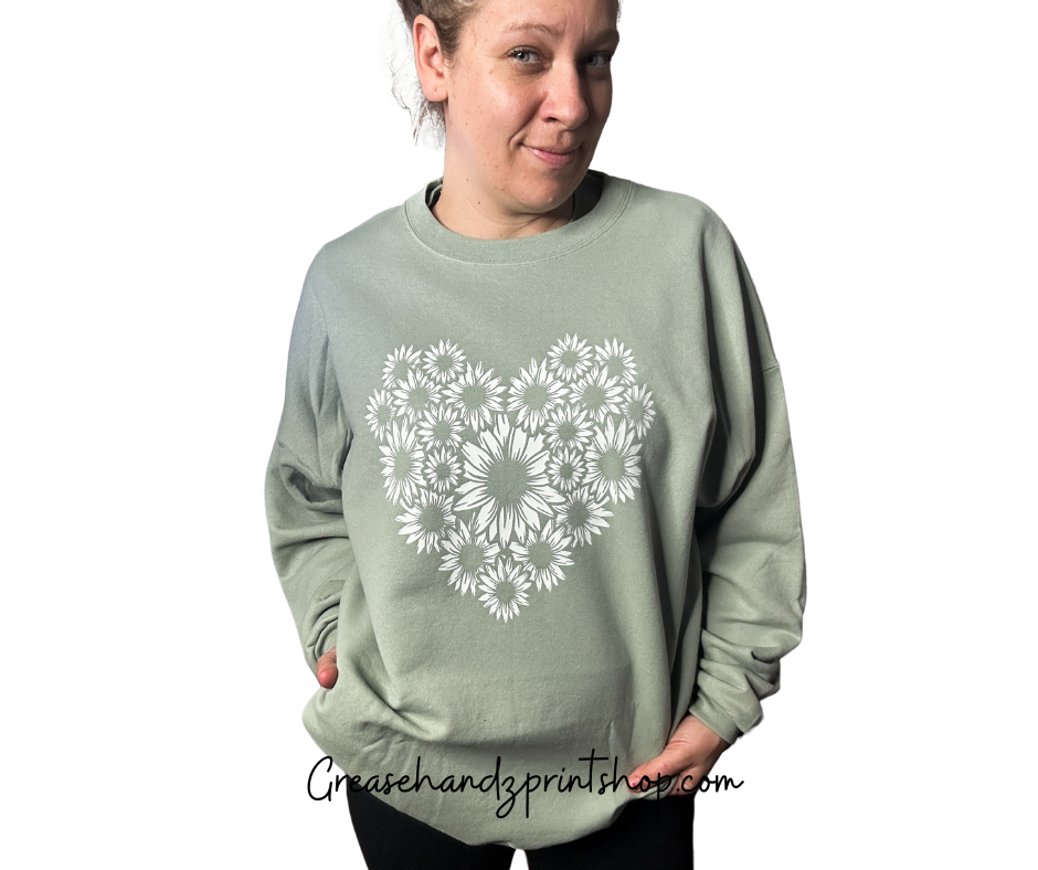 Sunflower heart sweatshirt