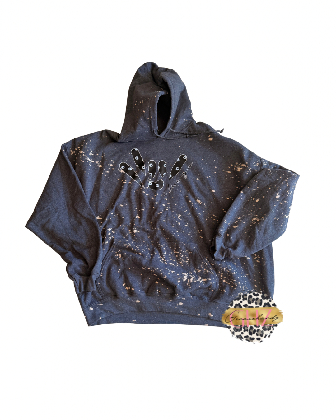#44 jack skellington bleached ily asl hoodie (3XL)
