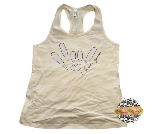 #83 White ILY ASL tanktop (XL)