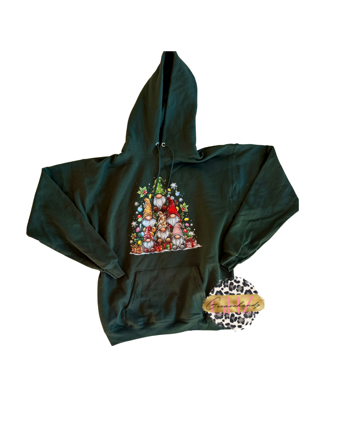 #89 xmas gnomes hoodie (M)