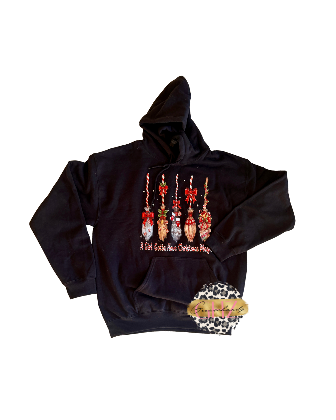 #90 xmas magic black hoodie (M)