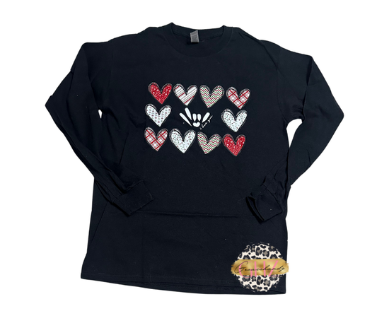 #95  I love you logo heart Xmas longsleeve