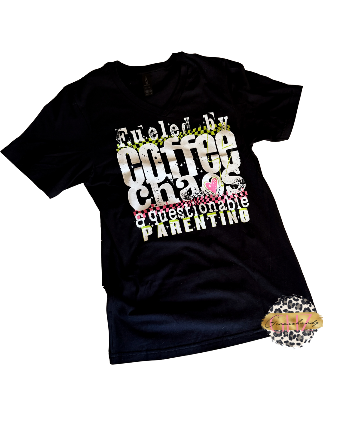 #9 fueled by coffee and chaos vneck (s)
