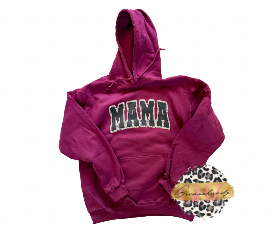 Mama black leopard hoodie