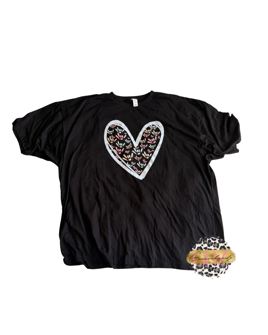 #1 ily asl heart tshirt (4XL)